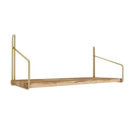 Wandplank 45x16 cm eiken/goud