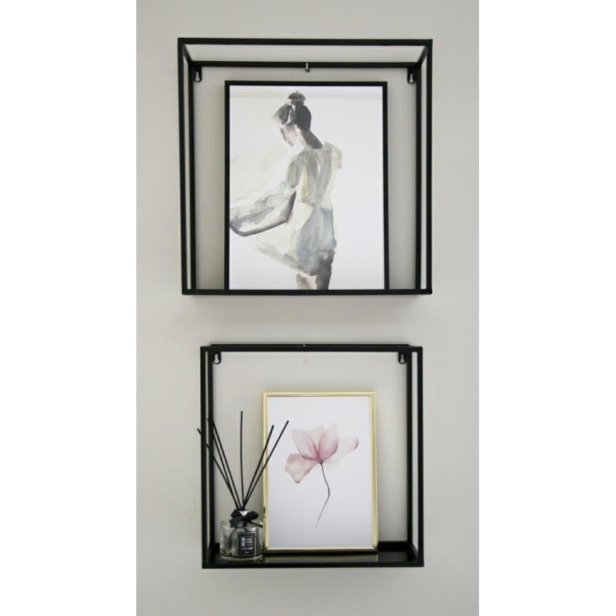 Wandplank 45x45 cm zwart