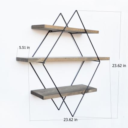 Wandplank 60x60 cm spar