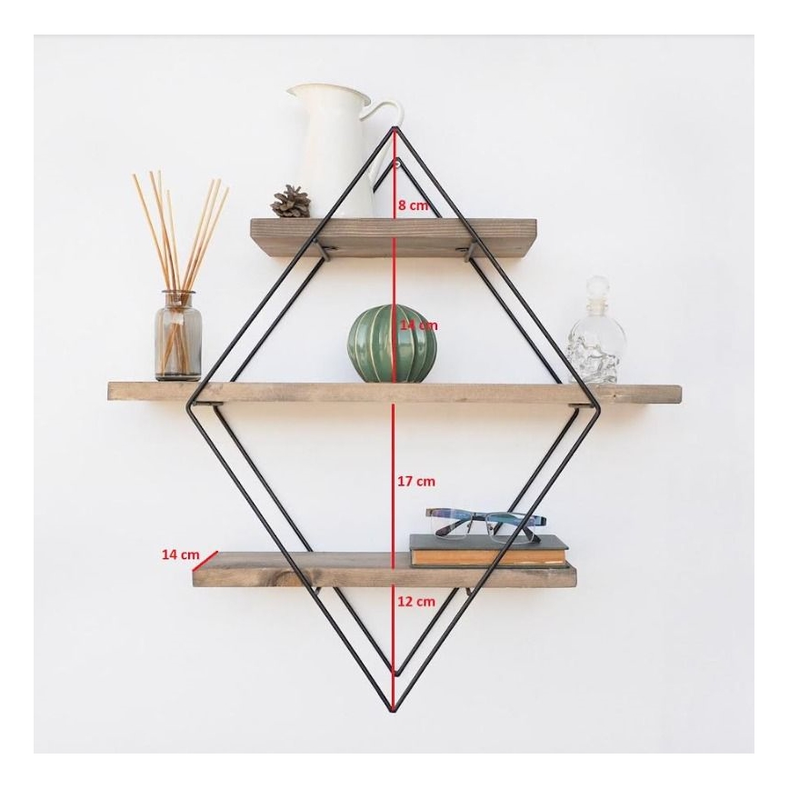 Wandplank 60x60 cm spar