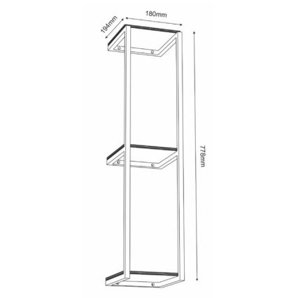 Wandplank 77,5x18 cm