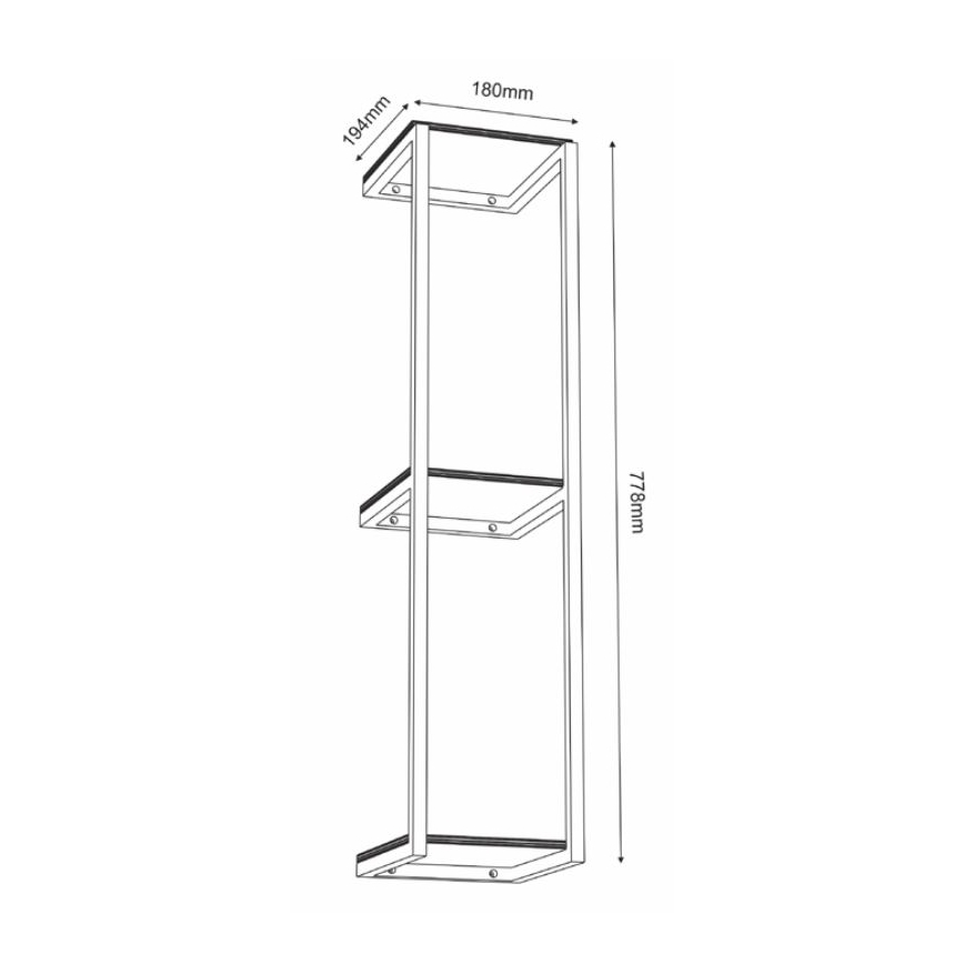 Wandplank 77,5x18 cm