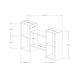 Wandplank BAMBI 60x105 cm antraciet/wit
