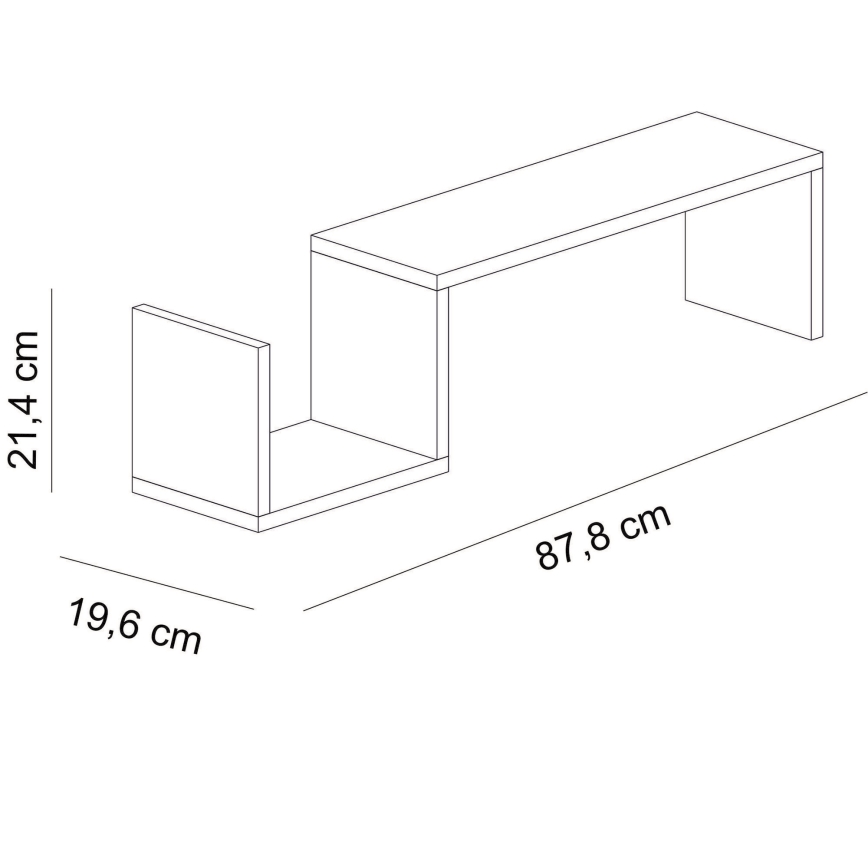 Wandplank BIENCE 21,4x87,8 cm wit