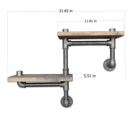 Wandplank BORURAF 30x55 cm vuren