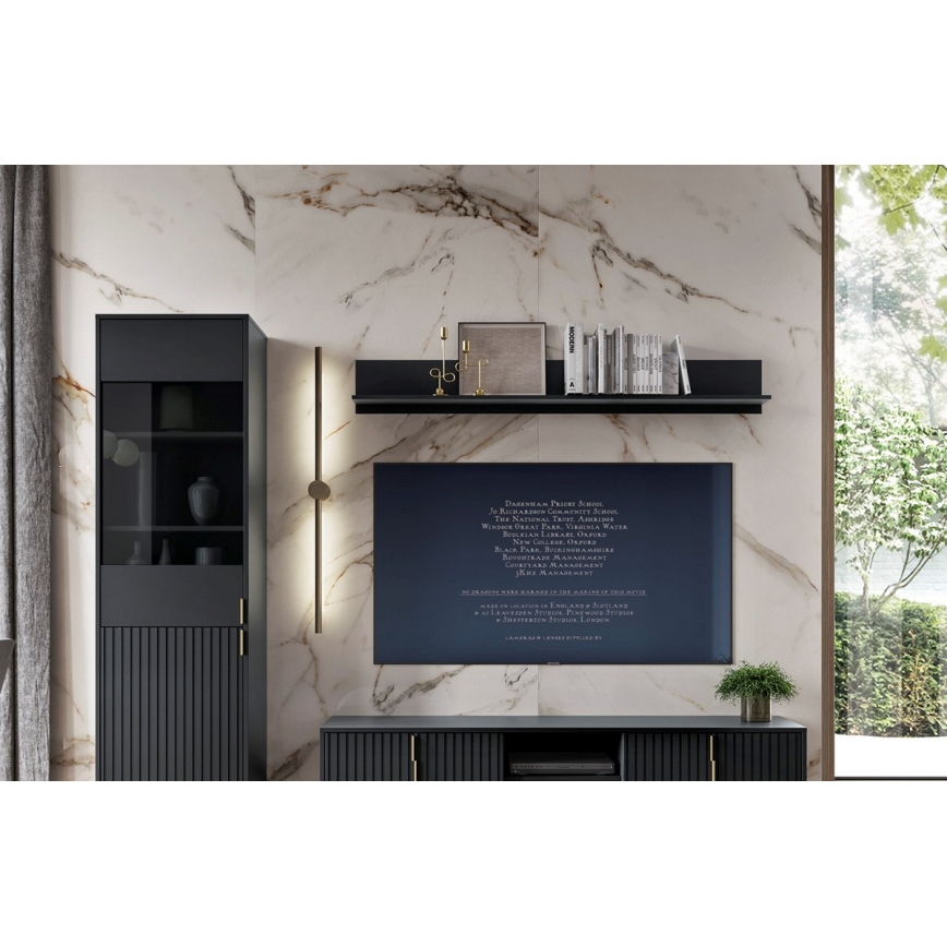 Wandplank FLOP, zwart