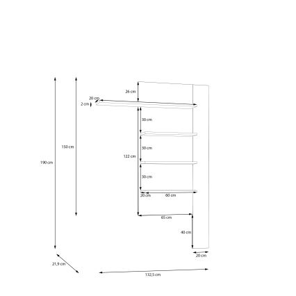 Wandplank INAR eiken/bruin