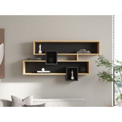 Wandplank KAREN 120x72,2 cm bruin/antraciet