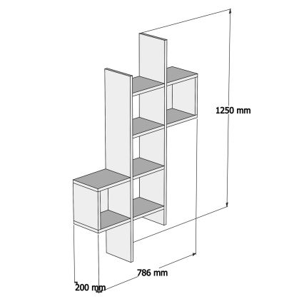 Wandplank KENO 125x78,6 cm wit