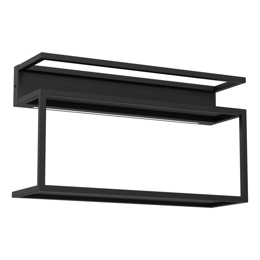 Wandplank met LED-verlichting SHELF 33x60 cm zwart