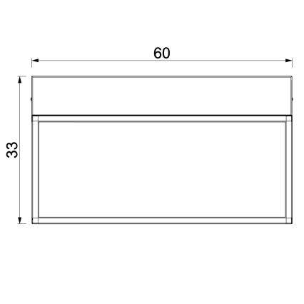 Wandplank met LED-verlichting SHELF 33x60 cm zwart