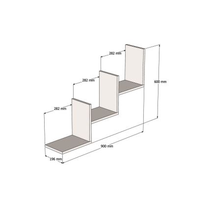 Wandplank MIST 60x90 cm bruin