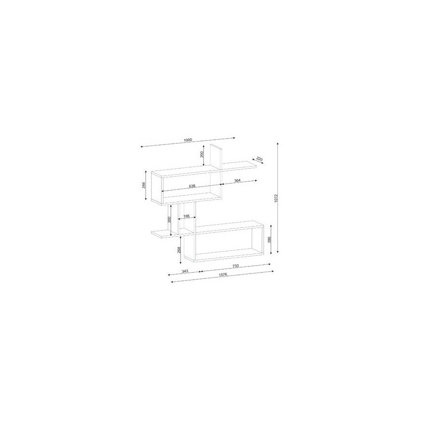 Wandplank MONTERA 107x107 cm wit