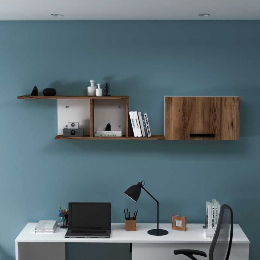 Wandplank NEWRA 35x150 cm bruin