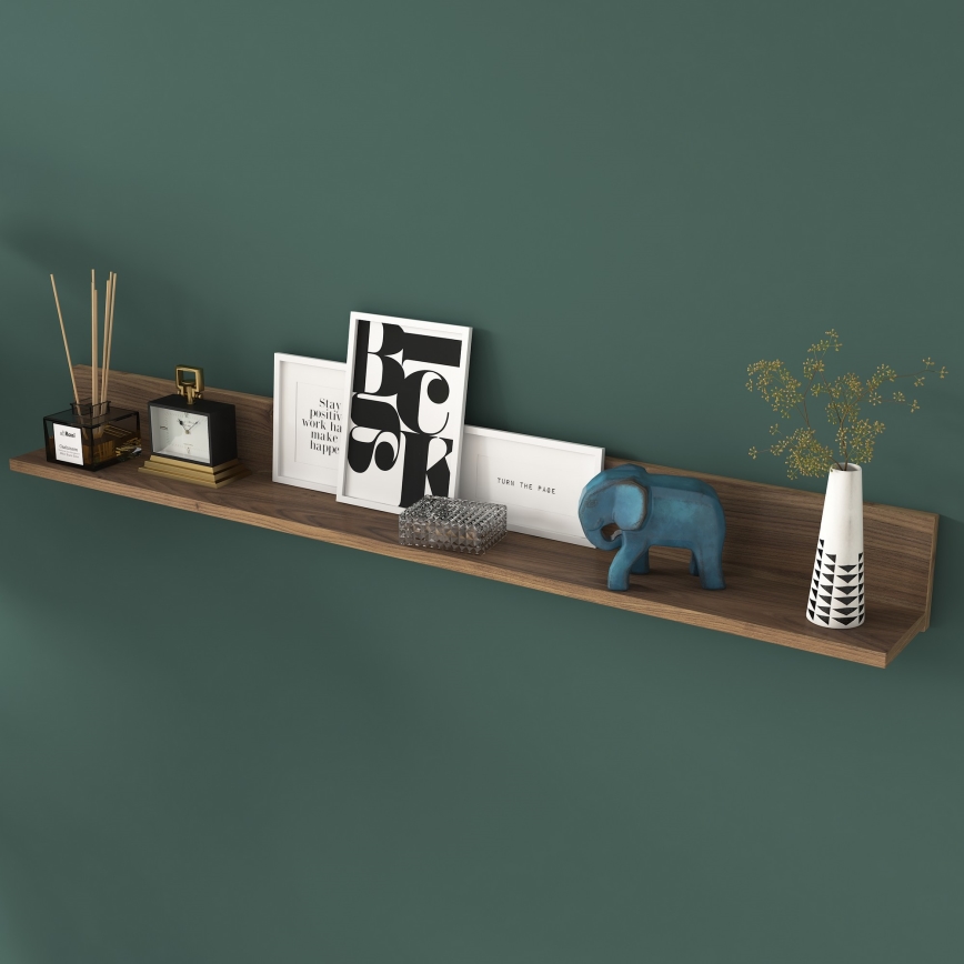 Wandplank RANI 135,8x15 cm bruin