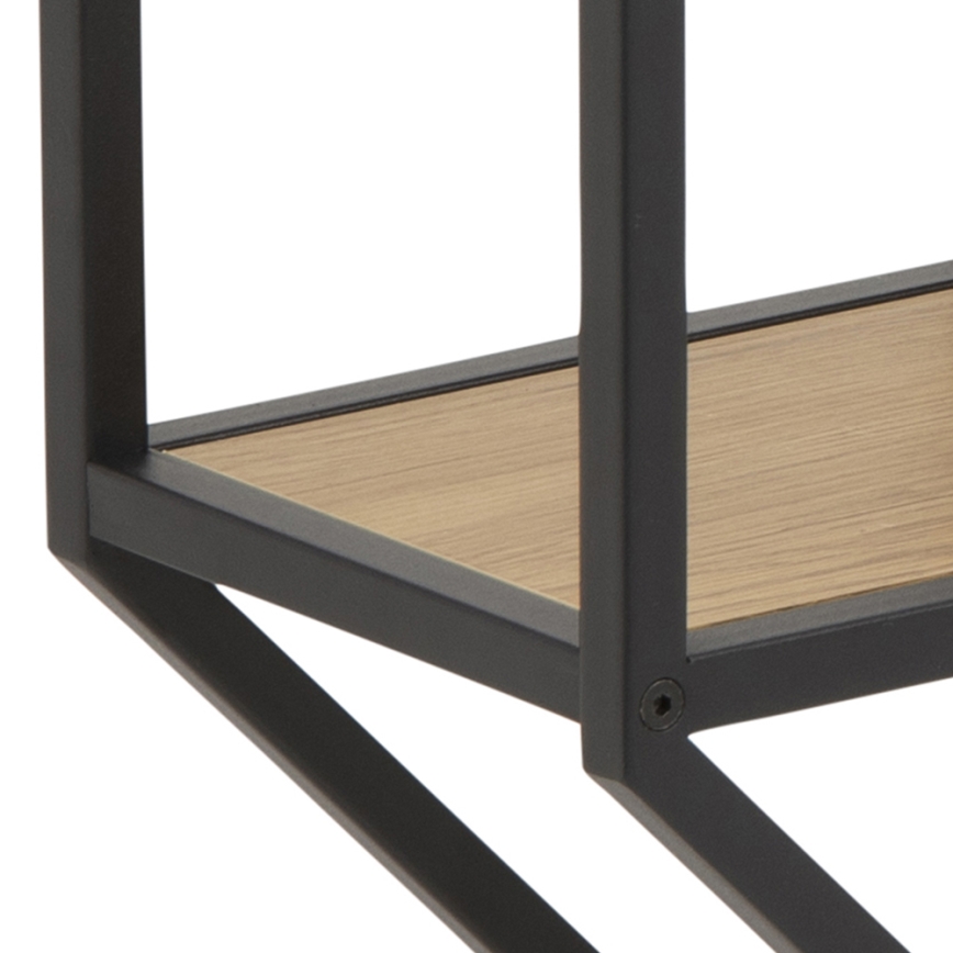 Wandplank SARON 77x77 cm eiken/zwart