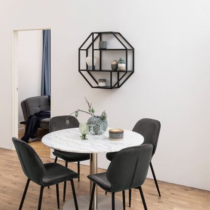 Wandplank SARON 77x77 cm zwart