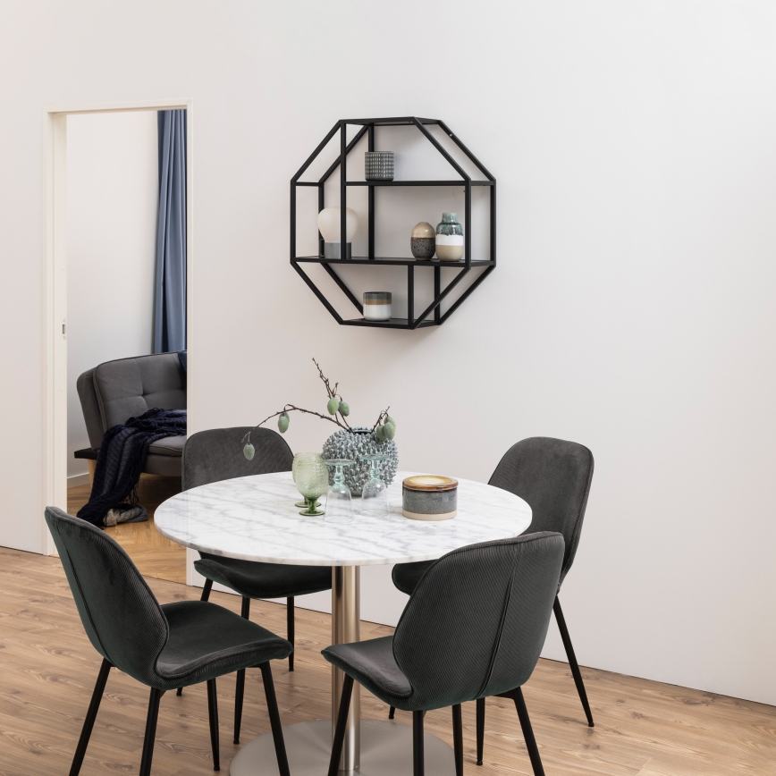 Wandplank SARON 77x77 cm zwart