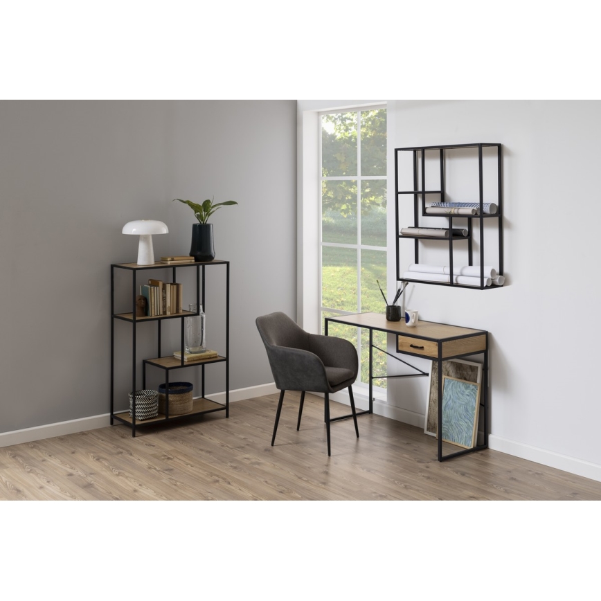 Wandplank SARON eiken/zwart
