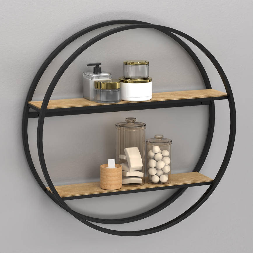 Wandplank SHELF diameter 62,5 cm eiken