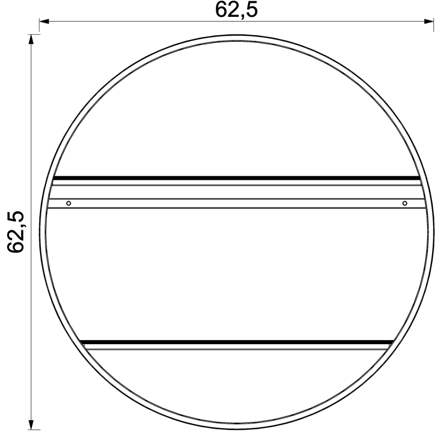 Wandplank SHELF diameter 62,5 cm eiken