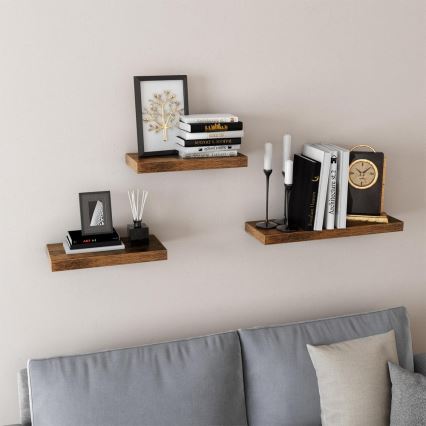 Wandplank SHELFY bruin