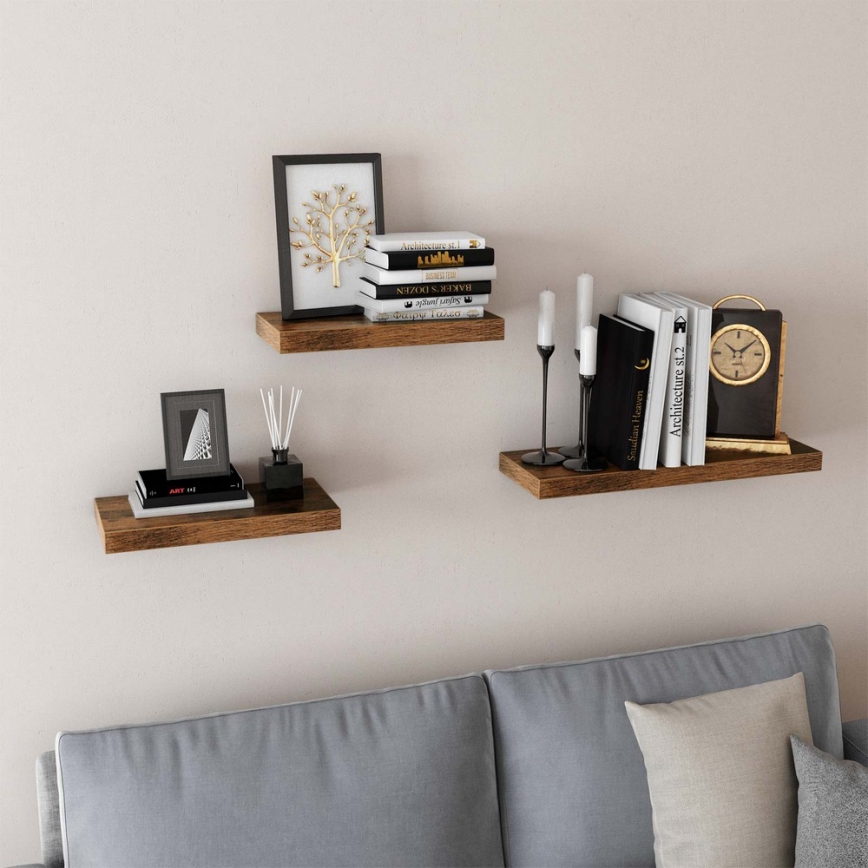 Wandplank SHELFY bruin