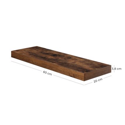 Wandplank SHELFY bruin