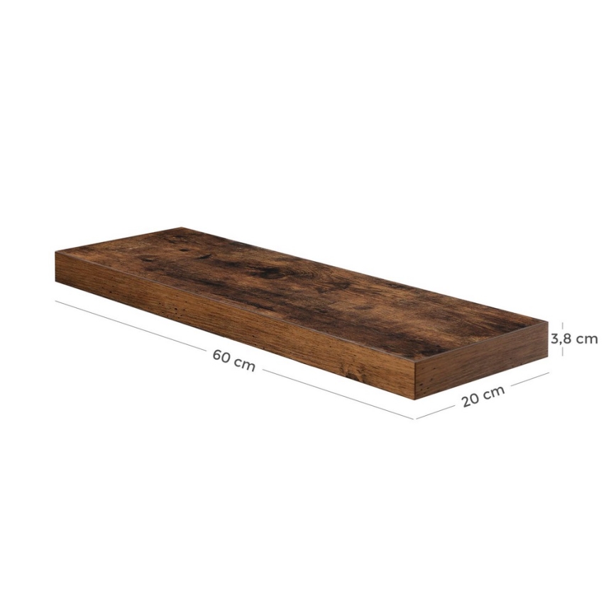Wandplank SHELFY bruin