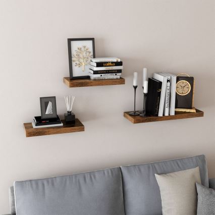 Wandplank SHELFY bruin