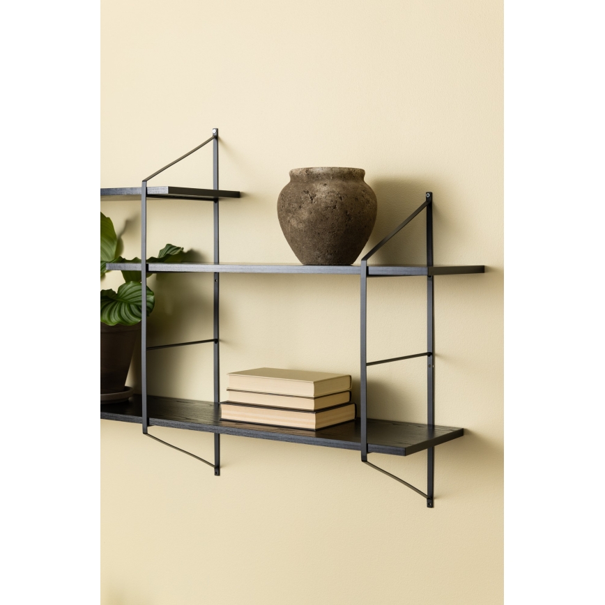 Wandplank TOCO 191x79 cm zwart