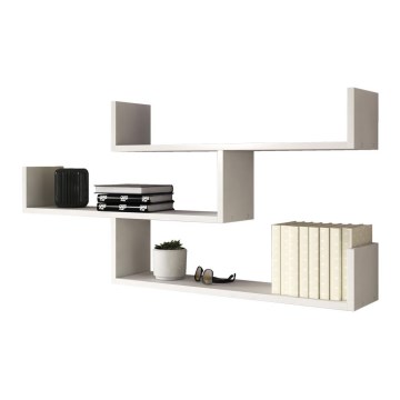 Wandplank TRIO 119 x 55 x 18 cm wit