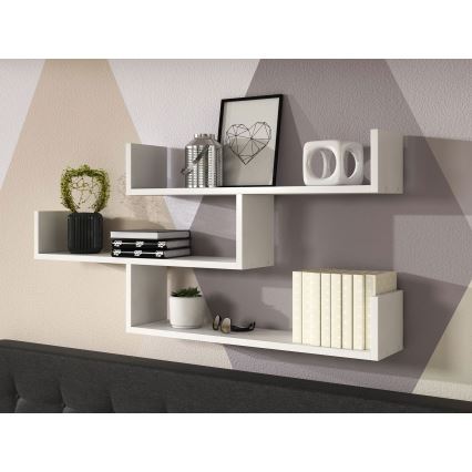 Wandplank TRIO 119 x 55 x 18 cm wit