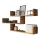 Wandplank TRIO 119x55x18 cm eik Wotan