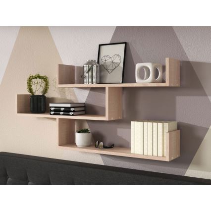 Wandplank TRIO 119x55x18 cm sonoma eiken