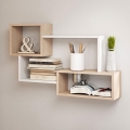 Wandplank TRIO 54x87 cm  eik sonoma/wit