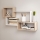 Wandplank TRIO 54x87 cm  eik sonoma/wit