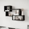 Wandplank TRIO 54x87 cm zwart grafiet