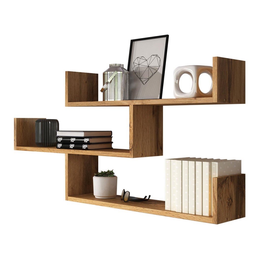 Wandplank TRIO 55x119 cm eik wotan