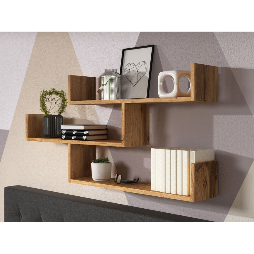 Wandplank TRIO 55x119 cm eik wotan
