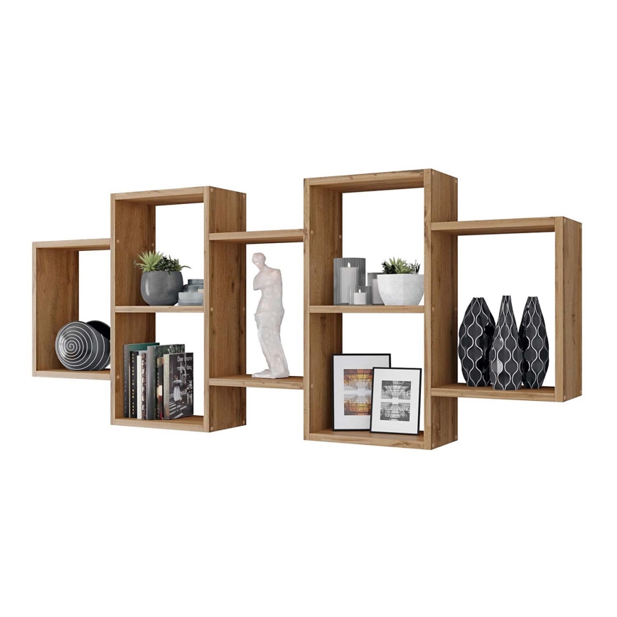 Wandplank TRIO 65x161 cm eik wotan
