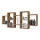 Wandplank TRIO 65x161 cm eik wotan