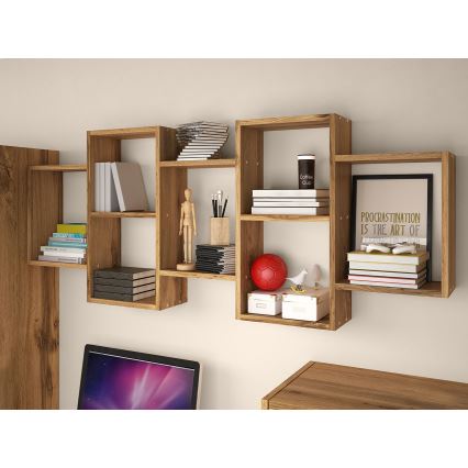 Wandplank TRIO 65x161 cm eik wotan