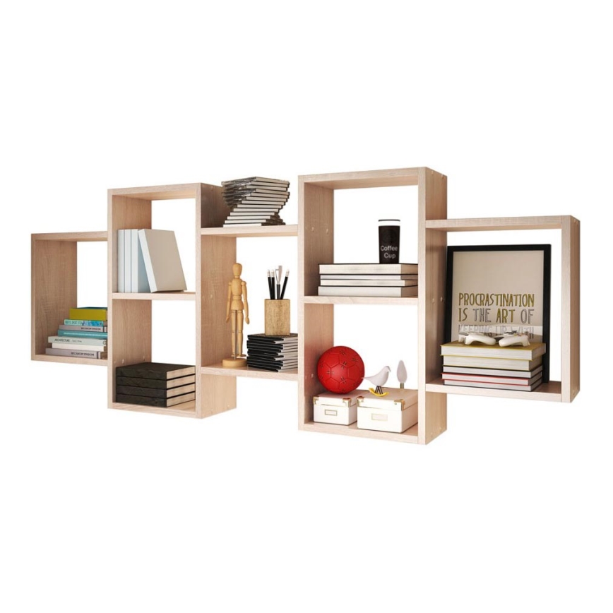 Wandplank TRIO 65x161 cm eiken sonoma