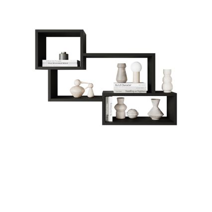Wandplank TRIO 87x54 cm grafietzwart