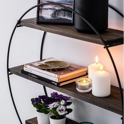 Wandplank TULIPA 60x15 cm sparren/zwart