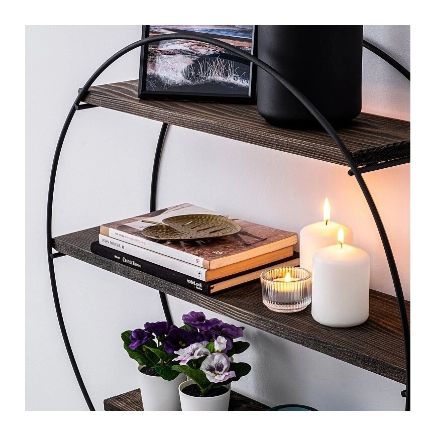 Wandplank TULIPA 60x15 cm sparren/zwart