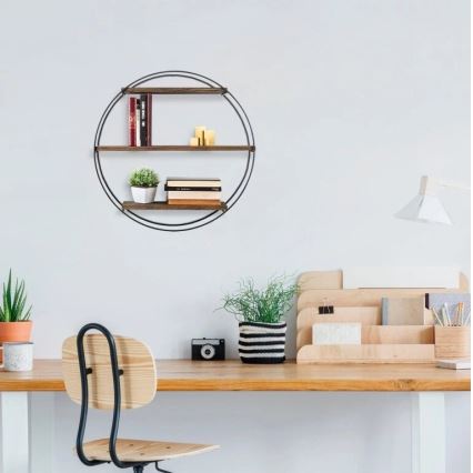 Wandplank TULIPA 60x15 cm sparren/zwart