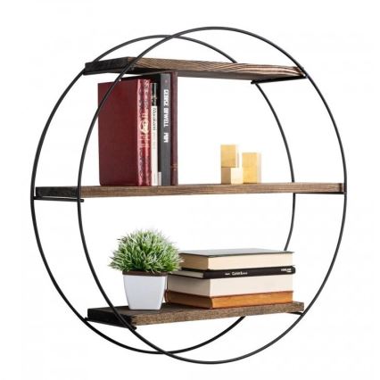Wandplank TULIPA 60x15 cm sparren/zwart