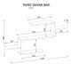 Wandplank TWIST 49,4x104 cm wit